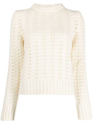 

Crew-neck pointelle-knit jumper, ASPESI Crew-neck pointelle-knit jumper