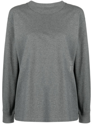 

Logo-raised glitter cotton jersey, Alexander Wang Logo-raised glitter cotton jersey