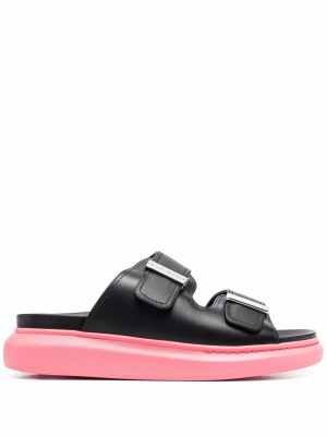 

Double-strap two-tone 50mm sandals, Alexander McQueen Double-strap two-tone 50mm sandals