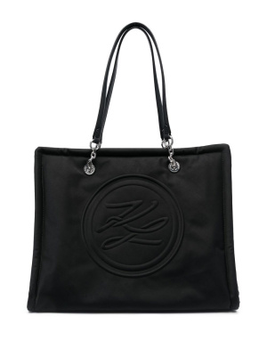 

Embossed logo-print tote bag, Karl Lagerfeld Embossed logo-print tote bag