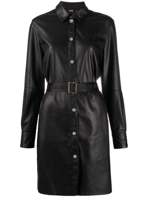 

Faux leather shirt dress, Karl Lagerfeld Faux leather shirt dress