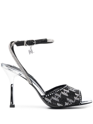 

100mm Gala Ankle crystal-embellished sandals, Karl Lagerfeld 100mm Gala Ankle crystal-embellished sandals