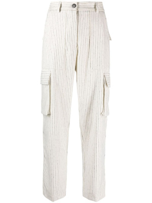 

Striped high-waist cargo trousers, Forte Forte Striped high-waist cargo trousers