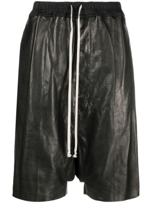 

Drop-crotch leather shorts, Rick Owens Drop-crotch leather shorts