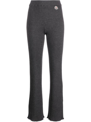 

Logo-patch ribbed flared trousers, Moncler Logo-patch ribbed flared trousers