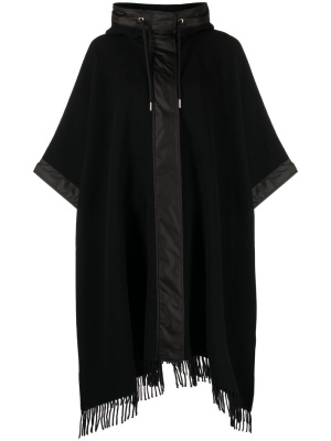 

Fringe-detailed wool cape, Moncler Fringe-detailed wool cape