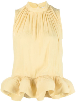 

Ruffled-hem sleeveless top, Lanvin Ruffled-hem sleeveless top