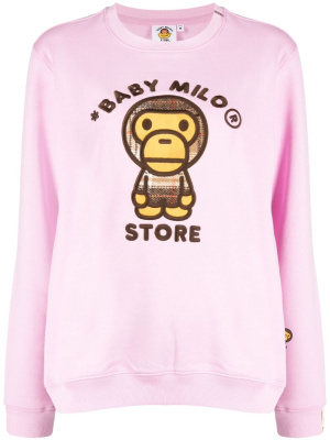 

Logo-embroidered sweatshirt, *BABY MILO® STORE BY *A BATHING APE® Logo-embroidered sweatshirt