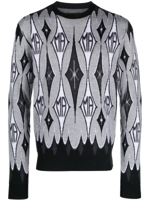 

Argyle ribbed wool jumper, AMIRI Argyle ribbed wool jumper