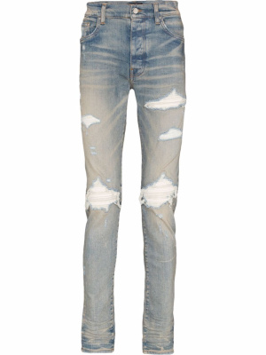 

MX1 Ultra suede-patches skinny jeans, AMIRI MX1 Ultra suede-patches skinny jeans