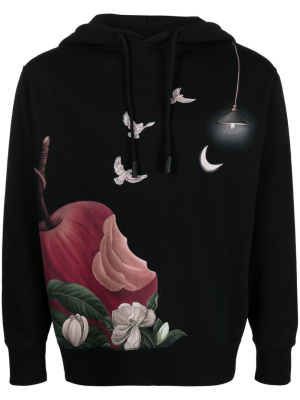 

Graphic-print cotton hoodie, 3PARADIS Graphic-print cotton hoodie
