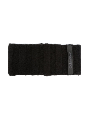 

Logo-tag ribbed headband, Calvin Klein Logo-tag ribbed headband