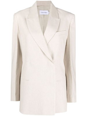 

Peak-lapel wrap blazer, Calvin Klein Peak-lapel wrap blazer
