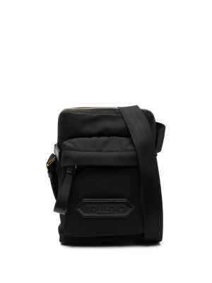 

Logo-patch zip-up messenger bag, TOM FORD Logo-patch zip-up messenger bag