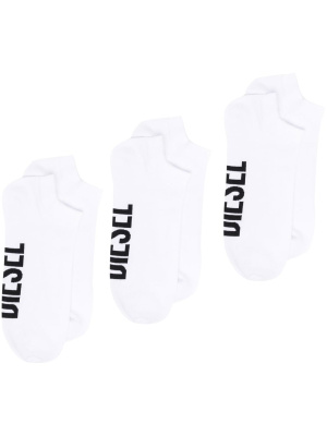 

Branded-footbed print socks, Diesel Branded-footbed print socks