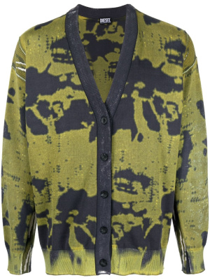 

Intarsia-knit pattern cardigan, Diesel Intarsia-knit pattern cardigan