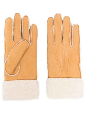 

Shearling-trim suede gloves, Bally Shearling-trim suede gloves