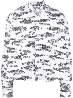 

Logo-print cotton shirt, VETEMENTS Logo-print cotton shirt