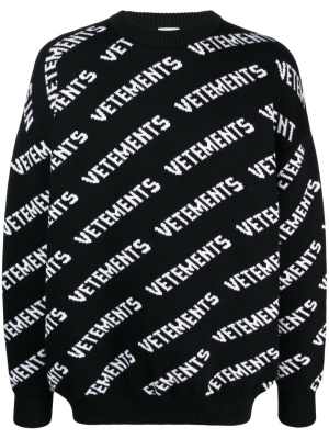 

Intarsia-knit merino jumper, VETEMENTS Intarsia-knit merino jumper