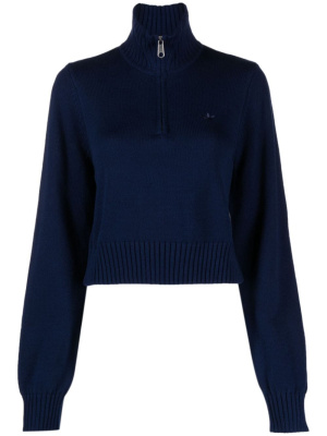 

Cropped half-zip cotton jumper, Adidas Cropped half-zip cotton jumper