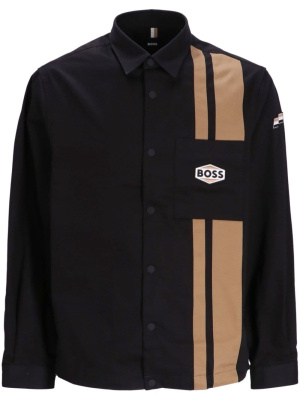 

Stripe-detail cotton shirt, BOSS Stripe-detail cotton shirt