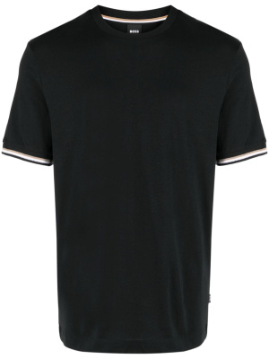 

Stripe-trim cotton T-shirt, BOSS Stripe-trim cotton T-shirt