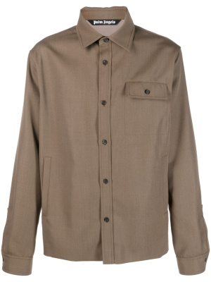 

Tape-embellished track shirt, Palm Angels Tape-embellished track shirt