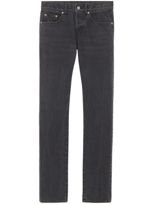 

Logo-plaque straight-leg jeans, Saint Laurent Logo-plaque straight-leg jeans