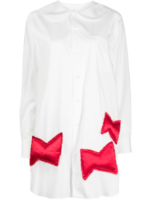 

Box-panel-detail cotton shirt, Comme Des Garçons Girl Box-panel-detail cotton shirt