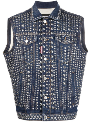 

Studded denim vest, Dsquared2 Studded denim vest