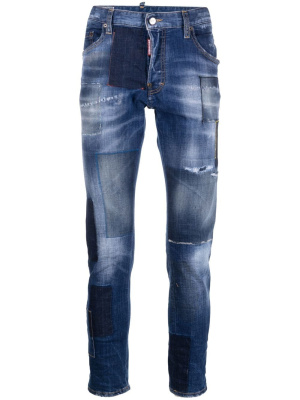 

Patchwork-design slim-fit jeans, Dsquared2 Patchwork-design slim-fit jeans