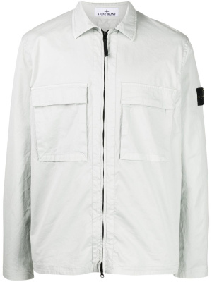 

Lightweight stretch-cotton shirt jacket, Stone Island Lightweight stretch-cotton shirt jacket