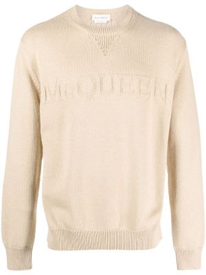 

Logo-jacquard cotton-cashmere jumper, Alexander McQueen Logo-jacquard cotton-cashmere jumper