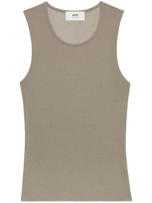 

Long-length round-neck tank top, AMI Paris Long-length round-neck tank top