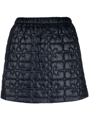 

Quilted recycled-nylon miniskirt, GANNI Quilted recycled-nylon miniskirt