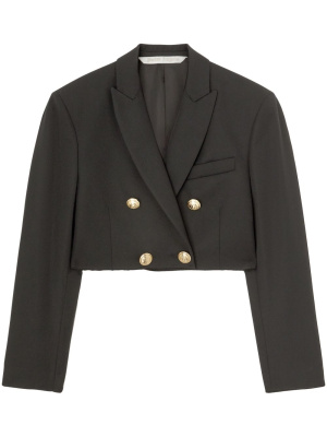 

Cropped double-breasted blazer, Palm Angels Cropped double-breasted blazer