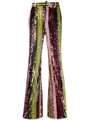 

Striped sequin flared trousers, Dsquared2 Striped sequin flared trousers