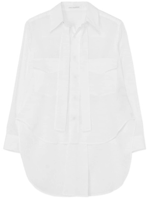 

Long-sleeve tied cotton shirt, Yohji Yamamoto Long-sleeve tied cotton shirt