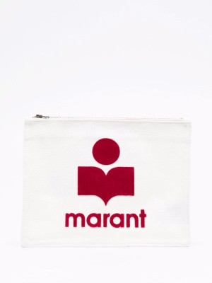 

Logo-patch clutch bag, ISABEL MARANT Logo-patch clutch bag