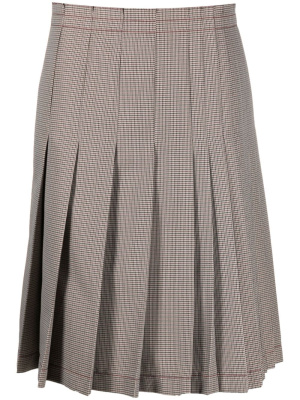 

Check-print pleated midi skirt, Marni Check-print pleated midi skirt