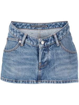 

Asymmetric denim skort, Alexander Wang Asymmetric denim skort