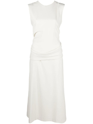 

Waist-panel sleeveless midi dress, TOTEME Waist-panel sleeveless midi dress