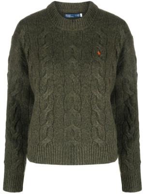 

Polo Pony-motif cable-knit jumper, Polo Ralph Lauren Polo Pony-motif cable-knit jumper