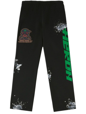 

Paint-splatter cotton track trousers, Heron Preston Paint-splatter cotton track trousers