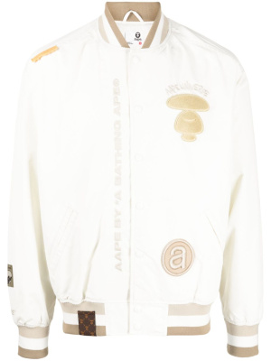 

Embroidered bomber jacket, AAPE BY *A BATHING APE® Embroidered bomber jacket