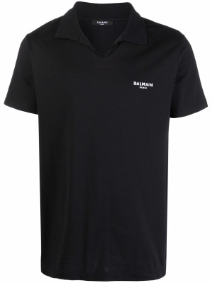 

Wingtip-collar cotton T-shirt, Balmain Wingtip-collar cotton T-shirt