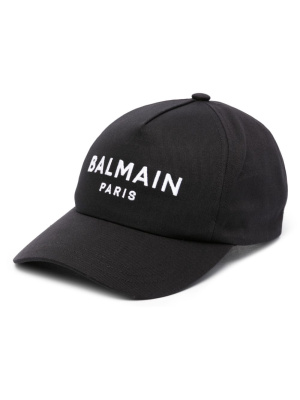 

Logo-embroidered cotton baseball cap, Balmain Logo-embroidered cotton baseball cap