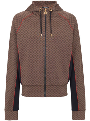 

Mini monogram-pattern tracksuit jacket, Balmain Mini monogram-pattern tracksuit jacket