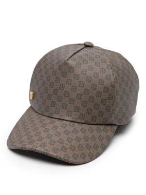 

Monogram-print baseball cap, Balmain Monogram-print baseball cap