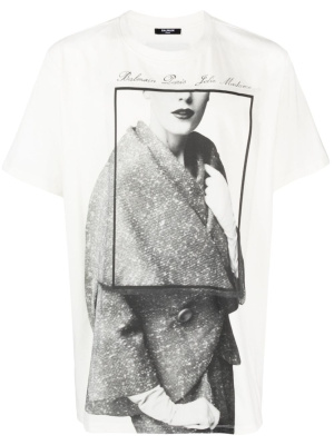 

Graphic-print cotton T-shirt, Balmain Graphic-print cotton T-shirt